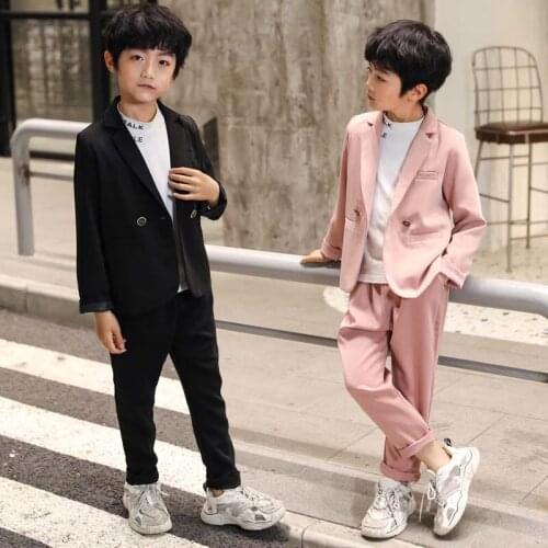 Boys Jazz Dance Costumes For Kids Black Long Sleeved Suit Hip Hop Dance Clothes Performance Rave Clothes Stage Costumes