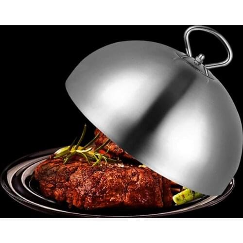 4sizeFood Cover Cooking Tool Stainless Steel Food Dish Cover Lid Anti-Fly Dustproof Protect-Cover for Hotel Buffet Dish Cover