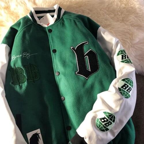 Harajuku Bomber Jackets Women Coat Mens Couple Baseball Jacket 2021 Autumn Unisex Boyfriend Style Varsity Hiphop Streetwear