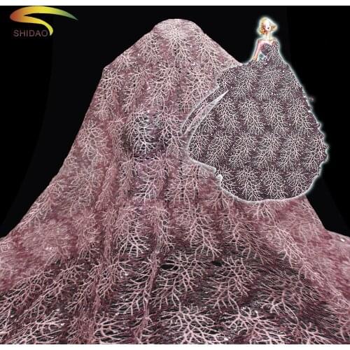 African best selling delicate lady dress lace embroidery textiles