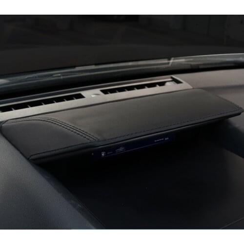 Lsrtw2017 black leather car dashboard screen cover for subaru forester xv 2018 2019 2020