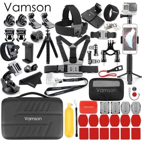Vamson for go pro Action Camera Accessories Kit for go pro Hero 7 6 5 4 for Xiaomi Yi 4K for Sony for DJI OSMO Action VS82
