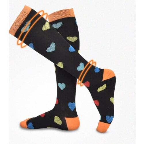 2018 Pressure Socks High Tube Female Socks Sweat Compression Compression Socks Love Ladies Socks Wholesale 6pair/lot