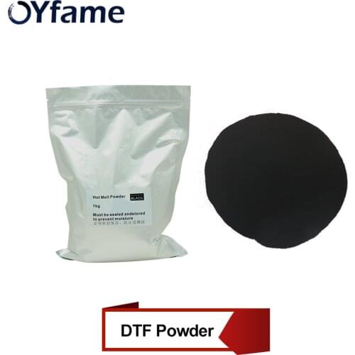OYfame DTF Powder Black Hot melt Powder for DTF Printer directly trasnfer film print DTF Ink PET Film Powder printing machine