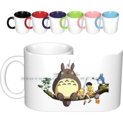 Fishing Ceramic Mugs Coffee Cups Milk Tea Mug Manga Anime Studio Ghibli Hayao Miyazaki Nausica? Laputa Totoro Catbus Kiki Jiji