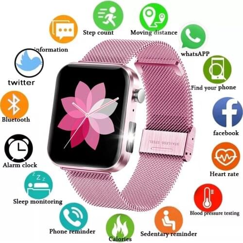 Body Temperature Smart Watch Women Heart Rate Blood Pressure Call Sports Fitness Blood Oxygen Flashlight Watch Luxury Smartwatch