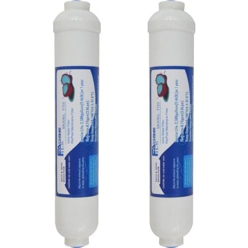 2" OD x 10" Inline Coconut Carbon GAC Replacement Water Filter For Reverse Osmosis System,refrigerator, Ice Maker - 2 Pack