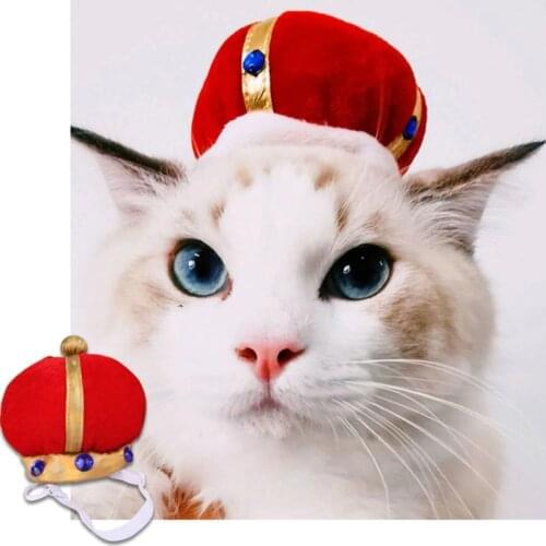 Pet Dog Crown Hat Cat Puppy Birthday Party Cap Headwear Headdress Decoration Pet Costume Accessories C42