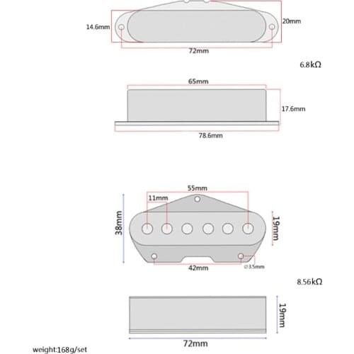 WXTF Golden Age Pickup for tele, Bridge pickup