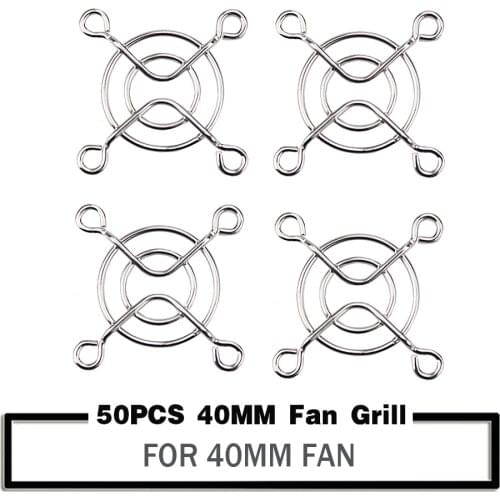 50PCS 4cm 40mm Silvery Metal Mesh Finger Guard Protective Net Fan Grill Computer Case Fan Grill