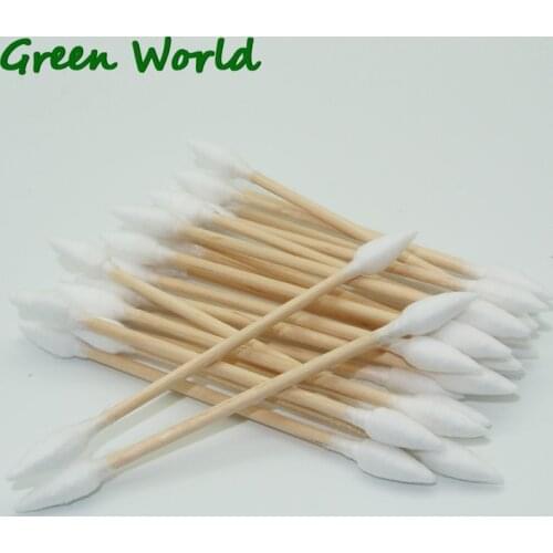 Green World 100pcs/lot 3 Inch Gun Cleaning Cotton Swabs, Double Swabs,Gun Clean Brush (item no.12902)