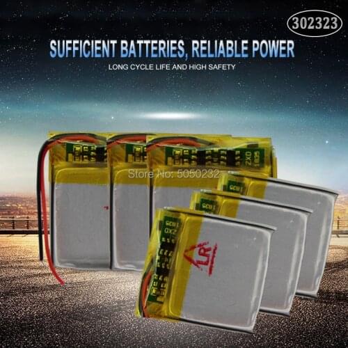 10pc 160mAh 3.7V 302323 Lithium Polymer Li-Po li ion Rechargeable Battery For toys speaker Tachograph GPS Bluetooth Lipo cell