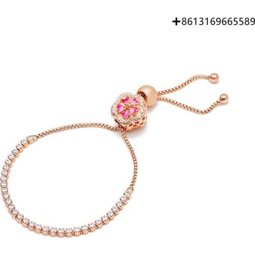 100% 925 Pure Silver Original Copy 1:1 Yaomu Peach Blossom Bracelet Manufacturers Direct Batch Free Delivery