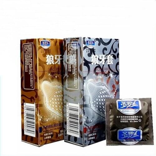 24Pcs/Lot Big Particle 3D Condom Spike Dotted Ribbed G-Spot Latex Condoms For Men Contraceptive Condoms Adult Sex Toys