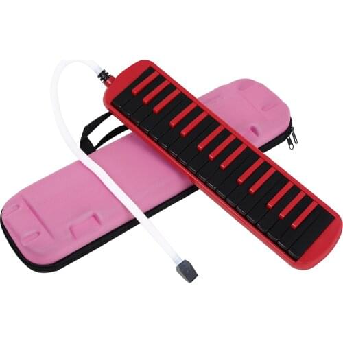 32-Key Melodica Professional Musical Instrument Kids Gift Wind Instrument With Flexible Tube Removable Mouthpiece Carry Bag