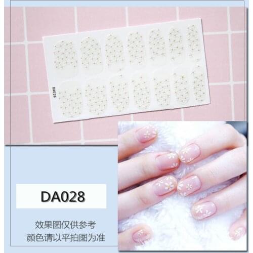 DA021-DA040 20 Style DIY Full Cover Nail Stickers Wraps False Nail Tips Nail Strips Nail Sticker Decal Korea Japan Nail