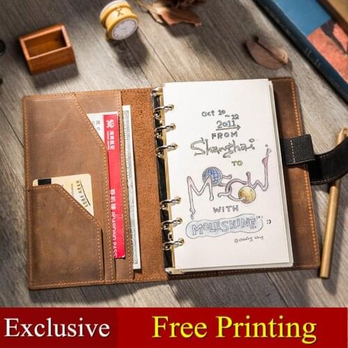 Travelers Notebook Travel Journal Diary Handmade Multifunctional A6 Notepads Memos Sketchbook Agenda DIY Refill Paper