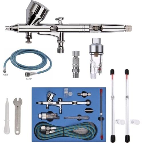 Airbrush Aerograph Kit 0.2/0.3/0.5mm Needle Paint Pen Air Brush Nail Art Bride Makeup Cosmetics Also For Body Tattoos