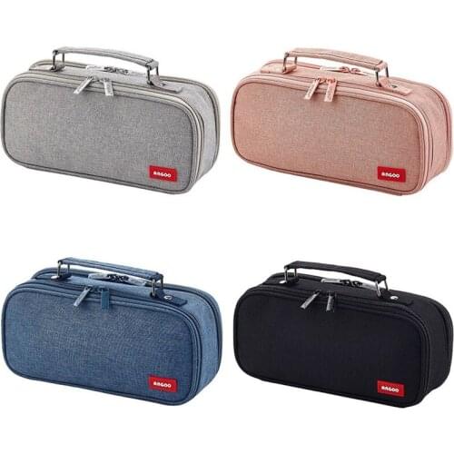 Colorful Large Capacity Pencil Cases Bags Creative Korea Canvas Pen Box Pouch Case School Office Stationary Supplies