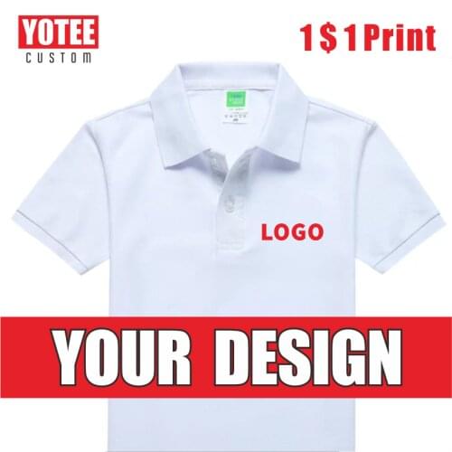 YOTEE2020 summer short-sleeved polo shirt school outing LOGO custom POLO shirt cotton childrens shirt