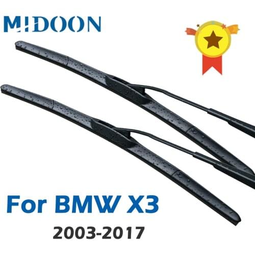 MIDOON Wiper Blades for BMW X3 E83 / F25 Exact Fit 2003 2004 2005 2006 2007 2008 2009 2010 2011 2012 2013 2014 2015 2016 2017