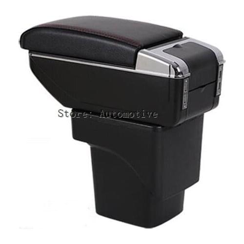 Dual Layer Armrest For Toyota YARIS 2 Hatchback Vitz 2006-2011 Center Console Storage Box Leather Arm Rest Daihatsu Charade