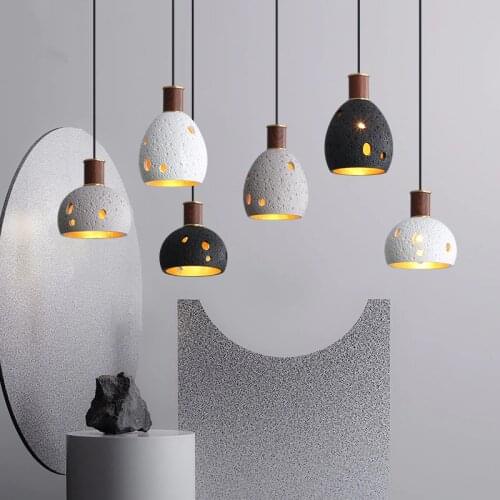 Nordic Resin LED Pendant Lamps For Bedroom Bedside Restaurant Industrial Retro Indoor Corridor Lighting Decoratio Luminaire