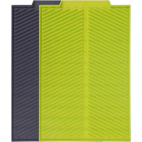 Rectangle Silicone Drain Mat Drying Dishes Pad Heat Resistant Slip-proof Tray Set Massage Mats For Kitchen Dish Mat