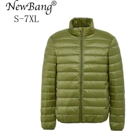 NewBang 6XL 7XL Down Coat Male Ultra Light Down Jacket Men Stand Collar Winter Windbreaker Warm Lightweight Parka Puffer Jacket
