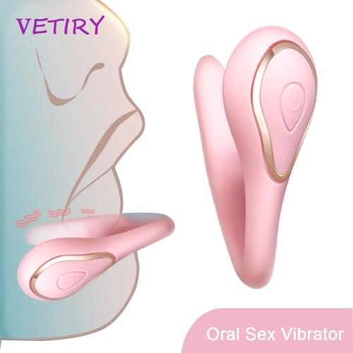 VETIRY Tongue Oral Vibrator Clitoris Stimulator Sex Toys for Women Couple Magic Mouth Vibrator 10 Speed Oral Sex Adult Products