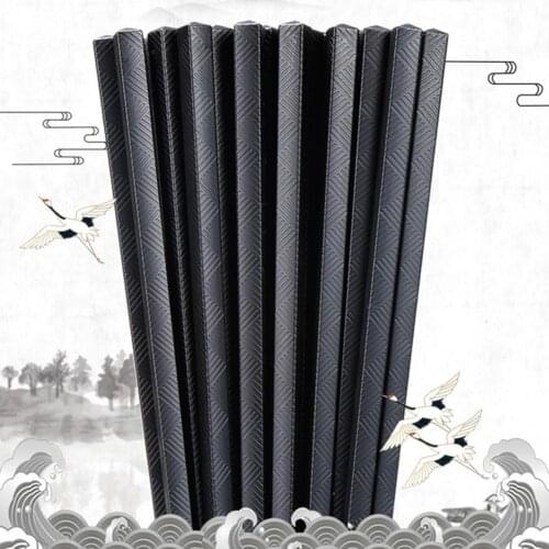 10 Pairs Japanese Chopsticks Sushi Sticks Kitchen Tools Reusable Nonslip Chinese Long Chopsticks Tableware Light Alloy Dropship