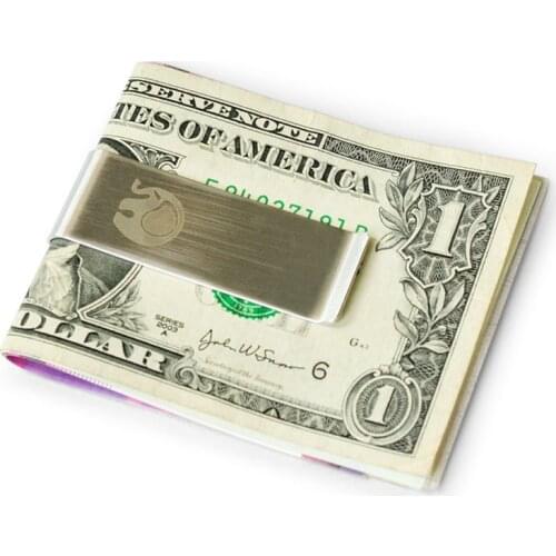Stainless Steel Money Clip Fashion Simple Silver Dollar Cash Clamp Holder Wallet Card ID Holder Card Bags