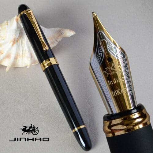 FOUNTAIN PEN JINHAO X450 BLACK / GOLDEN 18KGP 0.7mm BROAD NIB BUSINESS OFFICE GIFT PURPLE PINK GREEN 21 COLORS SELECT JINHAO 450