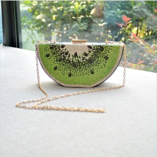 Women Green Red Yellow Evening Gag Diamonds Metal Day Clutches With Chain Shoulder Purse Evening Bag For Wedding Party Bags Gift