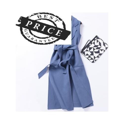 2a% 2021 Fashion Double-side Cashmere Womens Vest Long Solid Wool Coat Female Waistcoat Women Wool Colete Feminino W112a