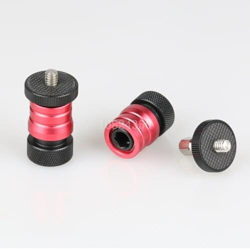 1/4 thread to 1/4 mount quick release mini ball head with detachable plate for friction magic arm monitor LED light