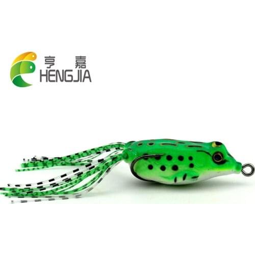 HENGJIA HENGJIA 5.5cm 8g 1#hook plastic frog fishing lures wobble bass salmon trout fishing baits isca de pesca fishing tackles