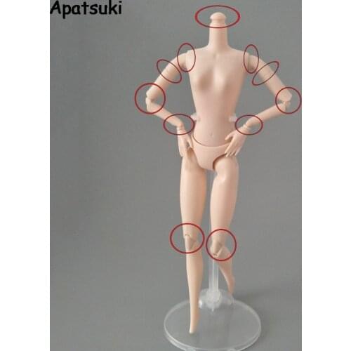 1pc New 1/6 DIY Movable Rotatable Nude 14 Jointed Doll Body For 11.5" Dollhouse DIY Body Without Head 1:6 Dolls Accessories
