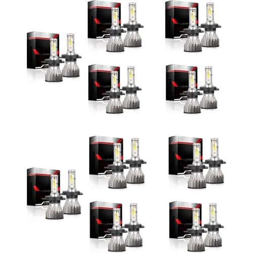 10Pairs Led Headlamp Bulbs H7 H11 H8 H9 H4 Fog Lamp H1 9005/HB3 9006/HB4 12000K 4300K 6000K 12000/LM 80W Car Headlight Bulbs