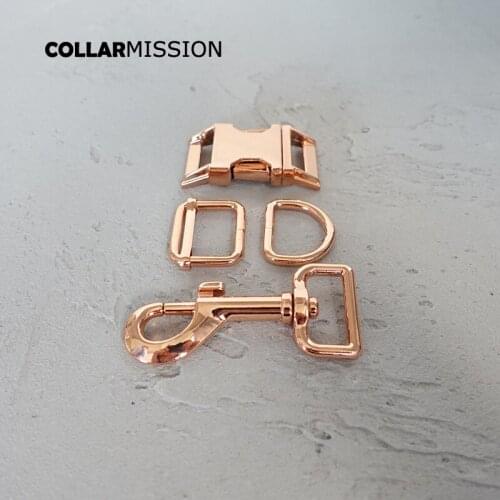 20sets/lot (metal buckle+adjust buckle+D ring+metal dog clasp/set) manufacturer wholesale diy 25mm dog collar parts 4 colours