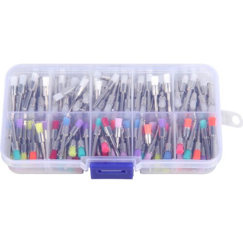 200 PCS 1 Box Disposable Dental Flat Type Dental Care Polisher Nylon Polishing Polisher Brush Head Teeth Clean Prophy Brushes