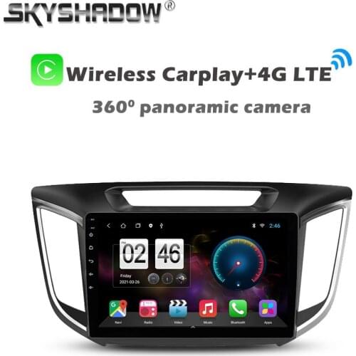 360 Panoramic Camera 6G+128G Android 10.0 Car DVD Player GPS Map WIFI Bluetooth 5.0 RDS Radio For Hyundai Creta IX25 2015 - 2019