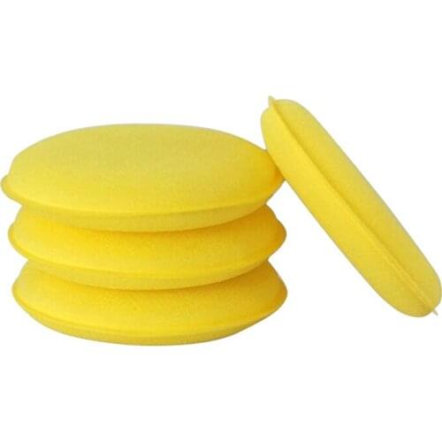 4Pcs Car Accessories Washing Tools Soft Microfiber Car Wax Applicator Pad Polishing Sponge for Apply and Remove Wax Auto Care