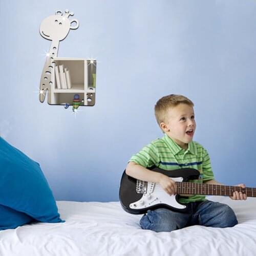 Acrylic Poster Living Room Bedroom Home Wall Decor Art Decals 3D Mirror Wall Stickers Fawn Pattern For Kids Room Decoration