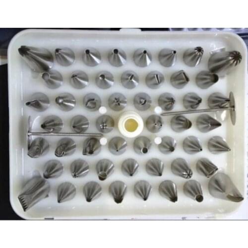 Free Ship 52pcs Icing Piping Nozzles Tips Cake Baking Stainless Steel Puff Decorating Mouth Tools boquillas pasteleria