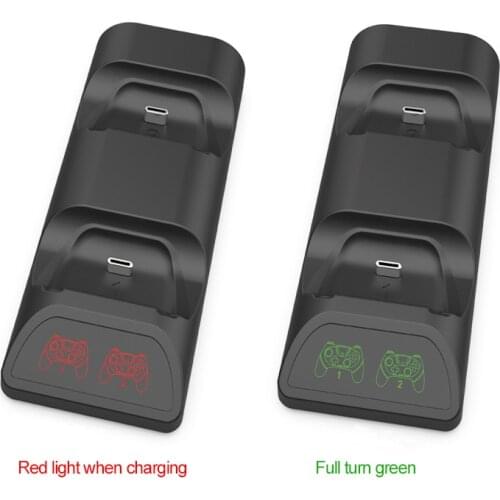 Dual Fast Charger For NS Switch Pro Wireless Controller Fast Charging Cradle Dock Station Bluetooth-compatible Motion-sensing