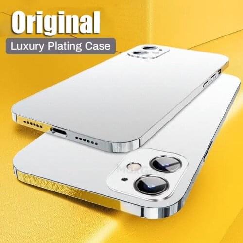 Luxury Square Plating Matte Case For iPhone 12 Mini 11 Pro Max X XR XS Max 7 8 Plus SE2 Ultra Thin Soft Shockproof Back Cover
