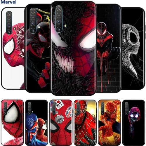 Silicone Black Cover Cool Spider-Man For Realme 2 3 3i 5 5S 5i 6 6i 6S 7 Global X7 Pro Phone Case Shell