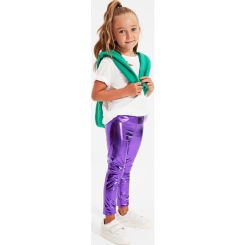 Trendyol Glossy Female Child Knitted Leggings TKDAW22TA0044