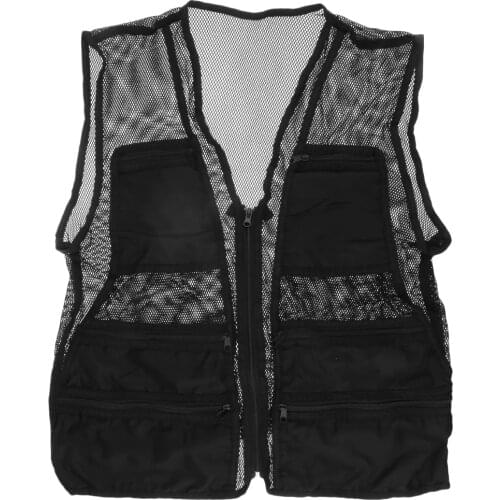 Outdoor Breathable Quick Dry Fishing Vest Multi-Pocket Mesh Fishing Hunting Waistcoat Travelers Fly Fishing Photography Jacket